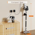 Cordless Vacuum Cleaner, 23kPa, Lightweight Stick Vacuum for Hard Floor, Carpet, Pet Hair, 55 Mins Runtime, Blue