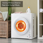 ZOKOP GYJ40-168I1 Compact portable Household clothes Dryer 4KG 2.6CUFT with Stainless Steel Drum White 120V 1400W MECHANICAL Control