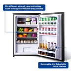 BODEGA 116.2Qt(110L) Portable Car Refrigerator Dual Zone Cooling & Freezing for Caravan, Truck, Camping (Black)