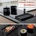 Built-In 36-in 5 Elements Black Induction Cooktop Including Bridge Element
