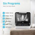 Midea Black Portable Countertop Dishwasher