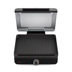 Ninja Sizzle Indoor Grill, 14'' Nonstick Grill Plate, Dishwasher-Safe Removable Mesh Lid, Even Edge-to-Edge Cooking, Black/Silver, GR100