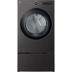 LG DLEX6700B 7.4 Cu. Ft. Black Steel Stackable Front Load Smart Electric Dryer with TurboSteam