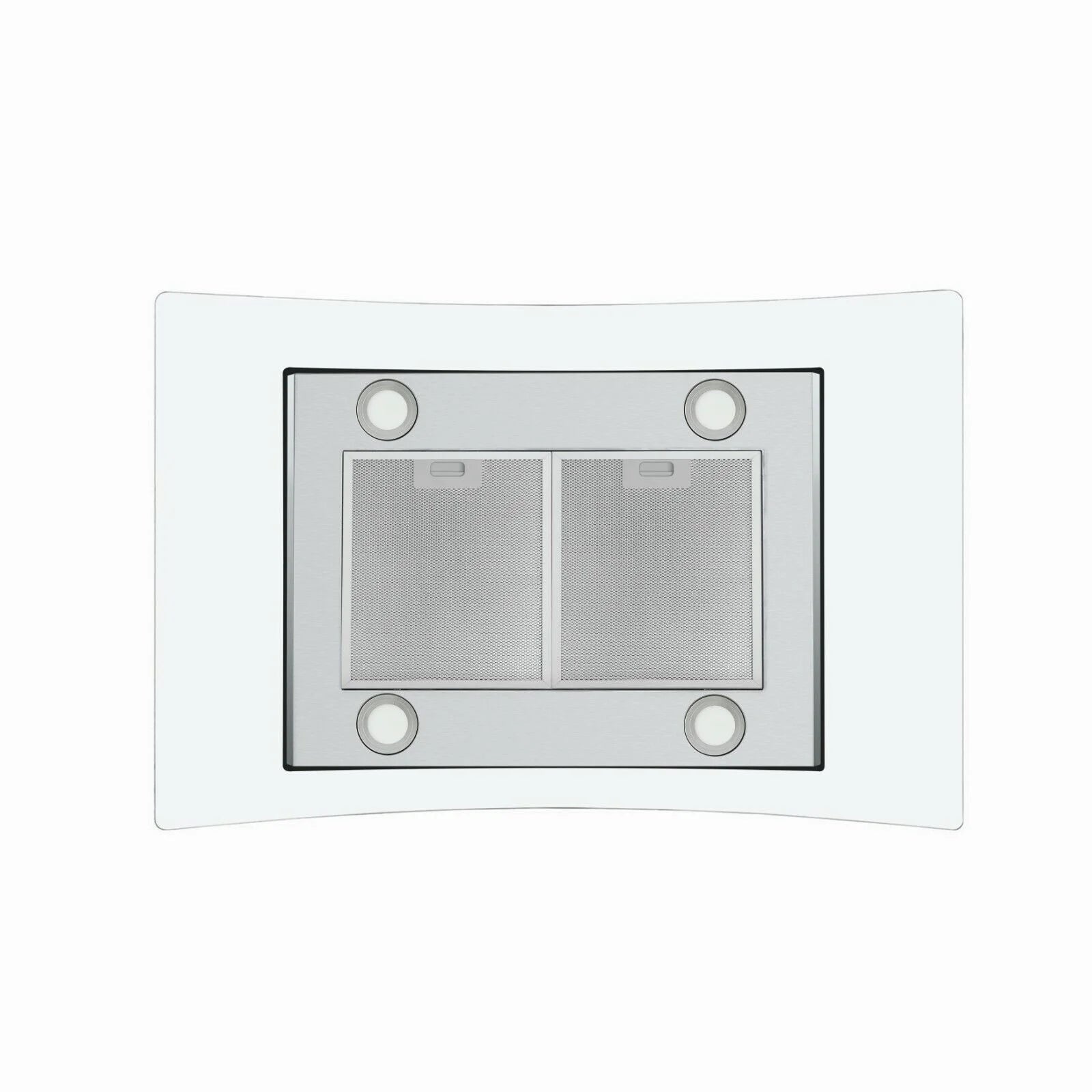 "Joeaonz 36"" Stainless Steel Island Mount Range Hood, Quiet 900CFM, 3-Speed Vent with Button Control and LED Bulb"
