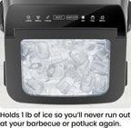 ICEMAN Dual-Size Countertop Bullet Ice Machine w/ 0.88lb Capacity - Black, New