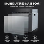 24" Built-In Electric Wall Oven with Air Fryer, 2.5 Cu.Ft Capacity, 8 Baking Modes & Steam Cooking