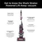 Shark Upright Vacuum, Stratos, Pet Friendly, Bagless, Ultra Powerful Suction, Hard Floor and Carpet, DuoClean PowerFins HairPro, Self-Cleaning Brushroll, Odor Neutralizer Technology, AZ3000, Burgundy