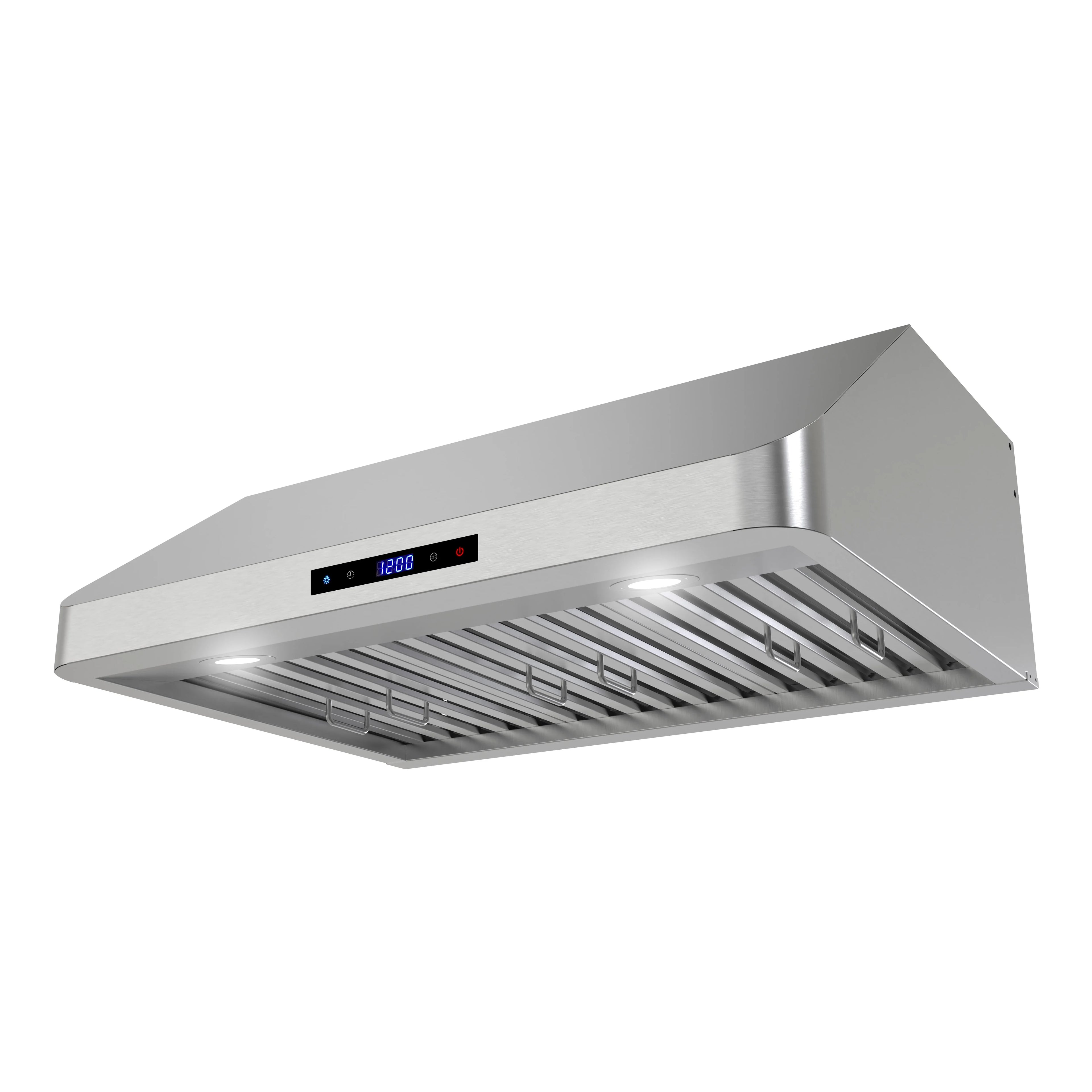 Streamline 30 in. Montecreto Ductless Undermount 406 CFM Range Hood in Brushed Stainless Steel with Baffle Filters, Touchpad Control, LED Lights