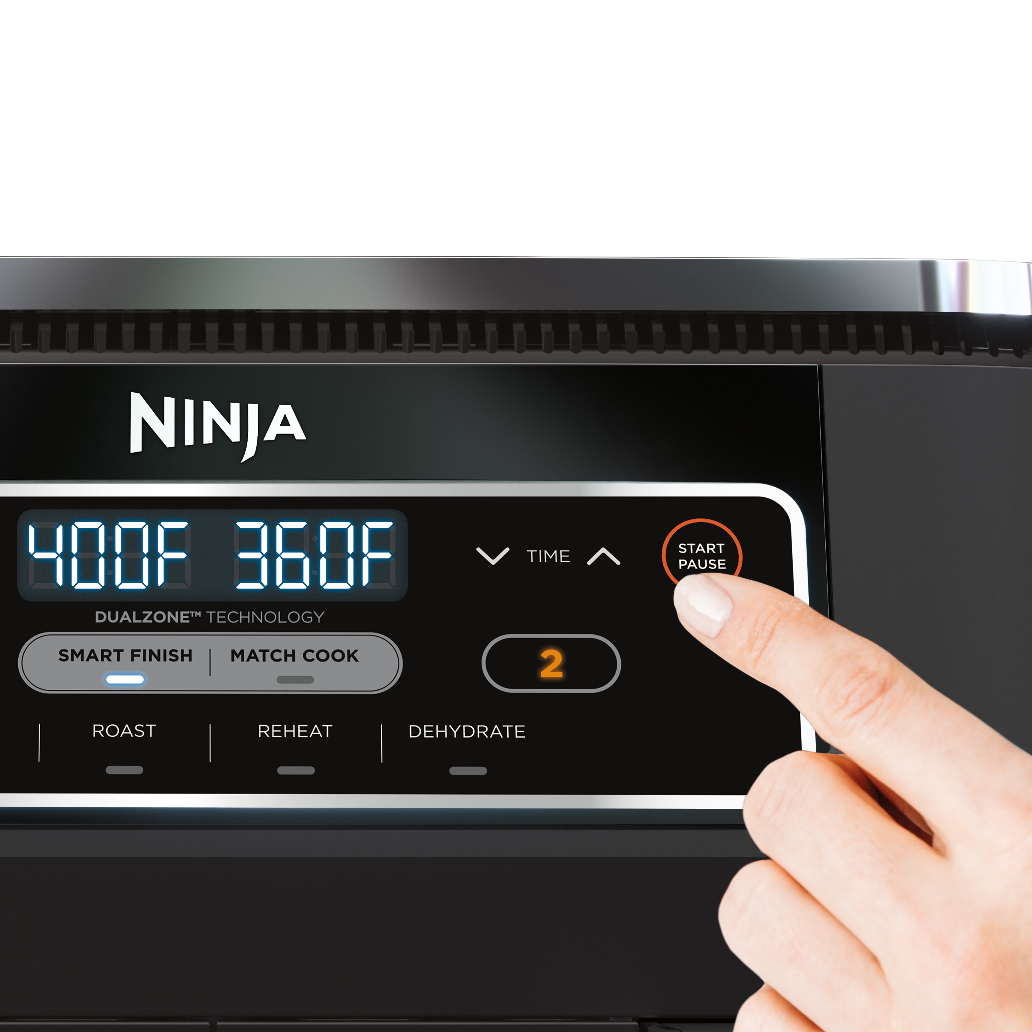 Restored Ninja? Foodi? DZ100 4in1, 8qt., 2Basket Air Fryer with DualZone? Technology (Refurbished)