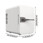 Mini Fridge, Portable Small Refrigerator 6L Cooler Compact Fridge for SkinCare, Food and Drinks, Small Fridge for Bedroom, Dorm, Car, Office Desk