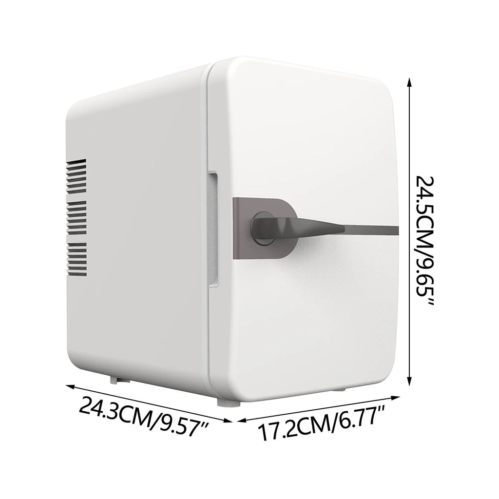 Luckky Mini Fridge, 6 Liter Portable Cooler and Warmer Personal Refrigerator for Skin Care, Cosmetics, Beverage, Food,Great for Bedroom, Office, Car, Dorm (Pink)