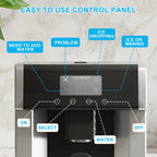 TABU 40Lbs/24H Countertop Ice Maker Machine,3 in 1 Ice Maker with Water Dispenser,Crushed Ice,Black