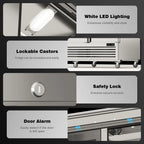Coolski 82" W Commercial Freezer 72 Cu.ft 3 Door Reach-in Stainless Steel Commercial Freezer