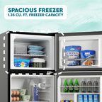 Conserv 19in BLACK Compact 2 Door Refrigerator 4.5cf Reversible Door 110V