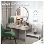 Skincare Fridge with Mirror - 10L Mini Beauty Refrigerator - Cooler & Warmer - LED Lighted - for Bedroom, Car, Skincare & Beverages - AC/DC Powered