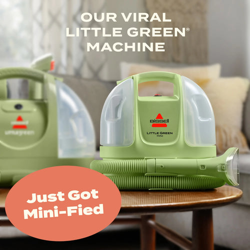 BISSELL Little Green Mini Portable and Upholstery Deep Cleaner, Car/Auto Detailer with 4" Tough Stain Tool and Little Green Trial Formula, 4095