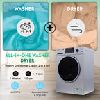 Equator 1.62 cu.ft./15 lbs All in One Combo Washer Dryer with Pet Cycle Silver