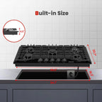 Gasland Chef 36 in. NG/LPG Convertible Gas Cooktop in Porcelain Enamel with 5-Burners