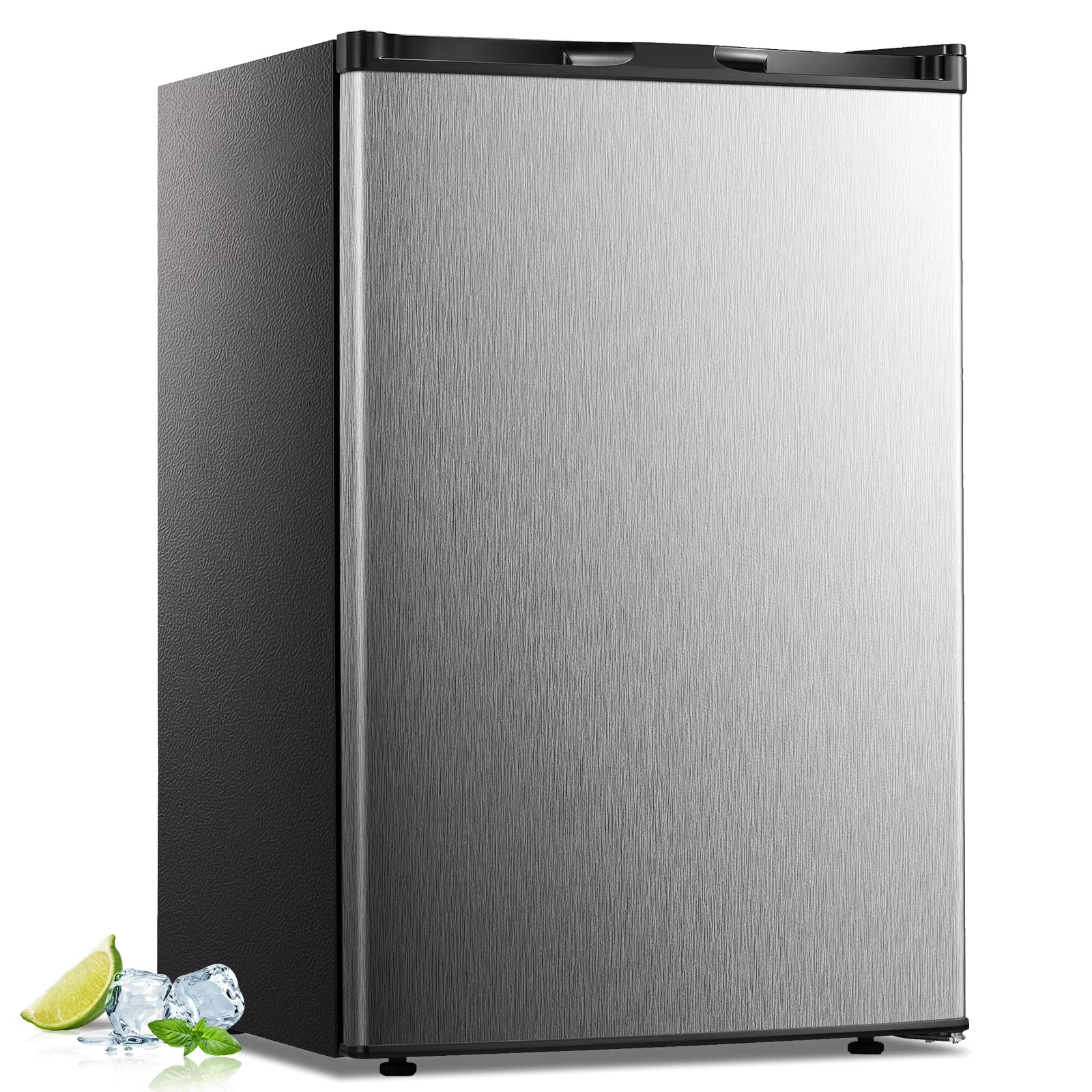WAA 3.0 Cu.ft Small Freezer, Mini Upright Freezer with Adjustable Thermostat, Removable Shelves, Reversible Single Door, for Bedroom/Home/Dorms/Apartment, Silver