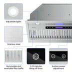 EKON Kitchen Expert 30 inch 900 CFM Convertible Insert Range Hood  with Remote control