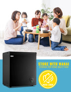 WANAI 3.5 Cu.ft Chest Freezer Small Deep Freeze with 7 Gears Temp Control Office Dorm Kitchen White