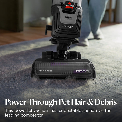 BISSELL PowerLifter Allergen Lift-Off, Bagless, Upright Vacuum, Pet Friendly, HEPA, Powerful Suction, Lift-Off Detachable Pod, Tangle Free Brush Roll, 4082W, Black & Purple