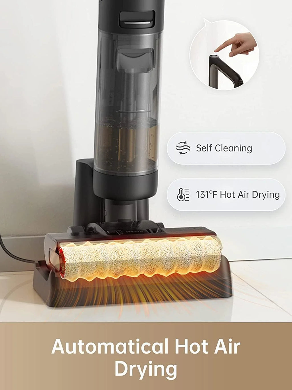 Dreame H12 Pro 900ml, 300W HP Wet Dry Vacuum Cleaner for Hard Floors with Accessories Included