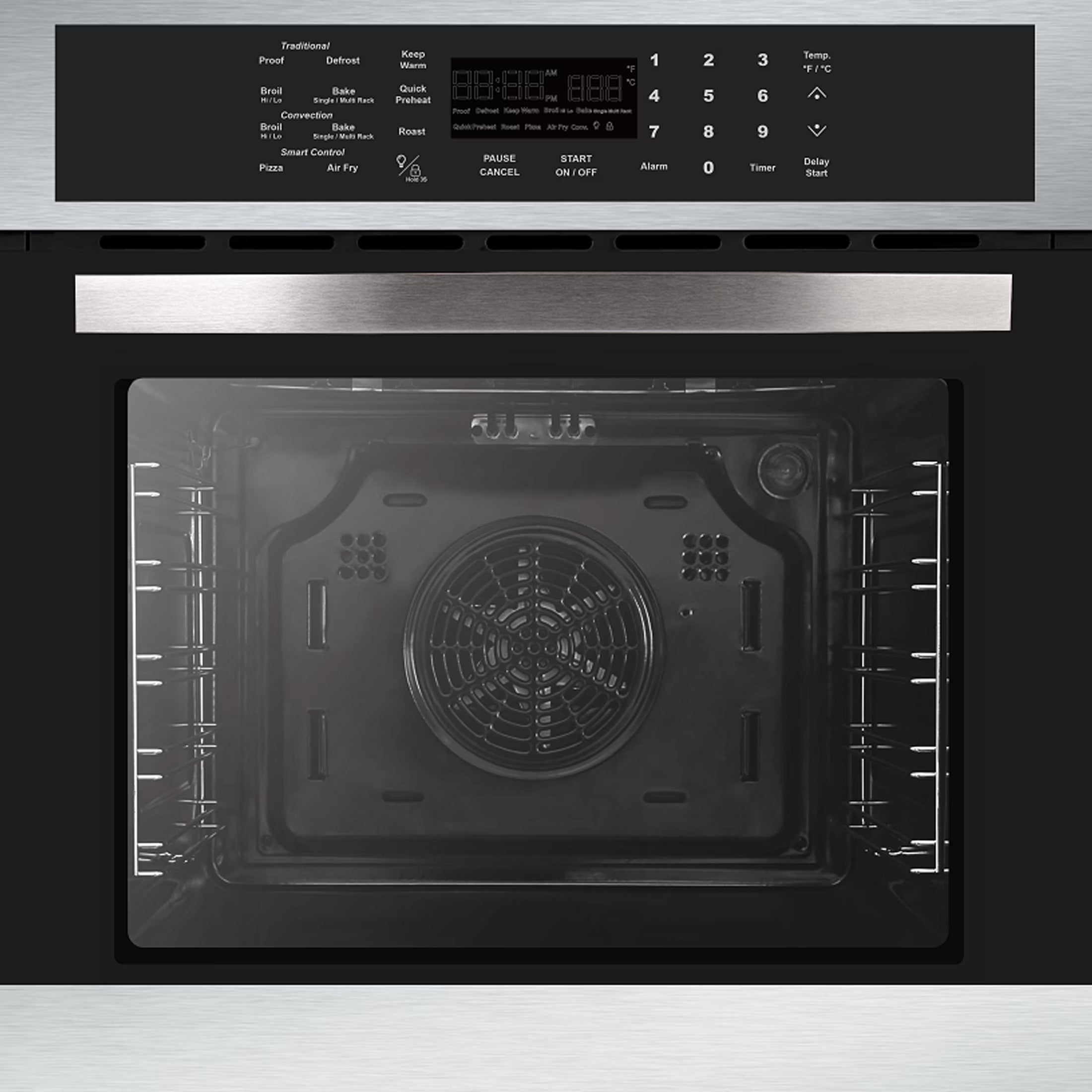 Sunmaki Wall Oven 24 Inch Single Wall Oven, 2.5 Cu. Ft Electric Built-in Convection Oven LED Digital Display Touch Control Timer Alarm Clock Child Lock for Kitchen, Drop Down Door in Stainless Steel