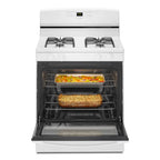 Brand New Amana® AGR6303MMW Gas Range with Bake Assist Temps, Dimensions 46" H x 30" W x 28" D, Weight 136lbs