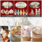 Kolice Countertop Yougurt 3 Flavors Soft Serve Ice Cream Machine-Upper Tanks Refrigerated,ETL Certificate