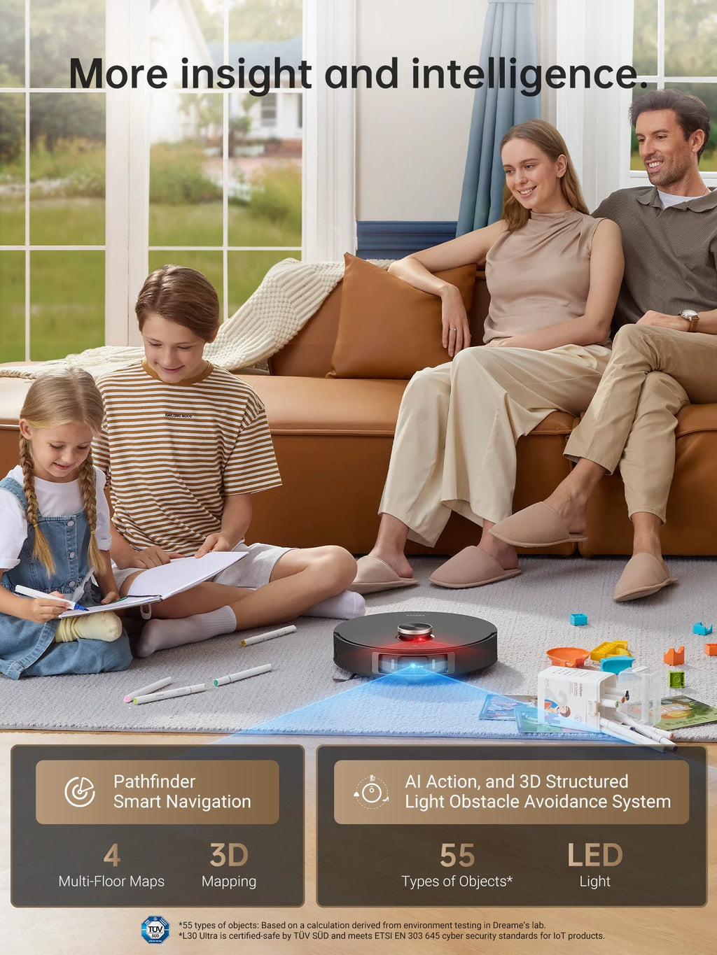 Dreame X30 Ultra Robot Vacuum, 8300Pa Suction, Self Cleaning with 140��F Water, Liftable Mop