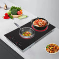 Miumaeov Commercial Electric Ceramic Cooktop 2 Burners Cooking Stove Touch Control Cooker 1500W 140-482?��F