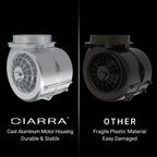 CIARRA Wall Mount Range Hood 30 inch with Tempered Glass 450 CFM Kitchen Vent Hood Ductless Ducted Convertible CAS50275