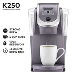 Keurig K250 Coffee Maker, Single Serve K-Cup Pod Coffee Brewer, With Strength Control, Plum Gray