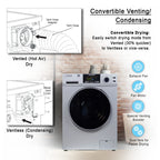 Equator 1.62 cu.ft./15 lbs All in One Combo Washer Dryer with Pet Cycle Silver