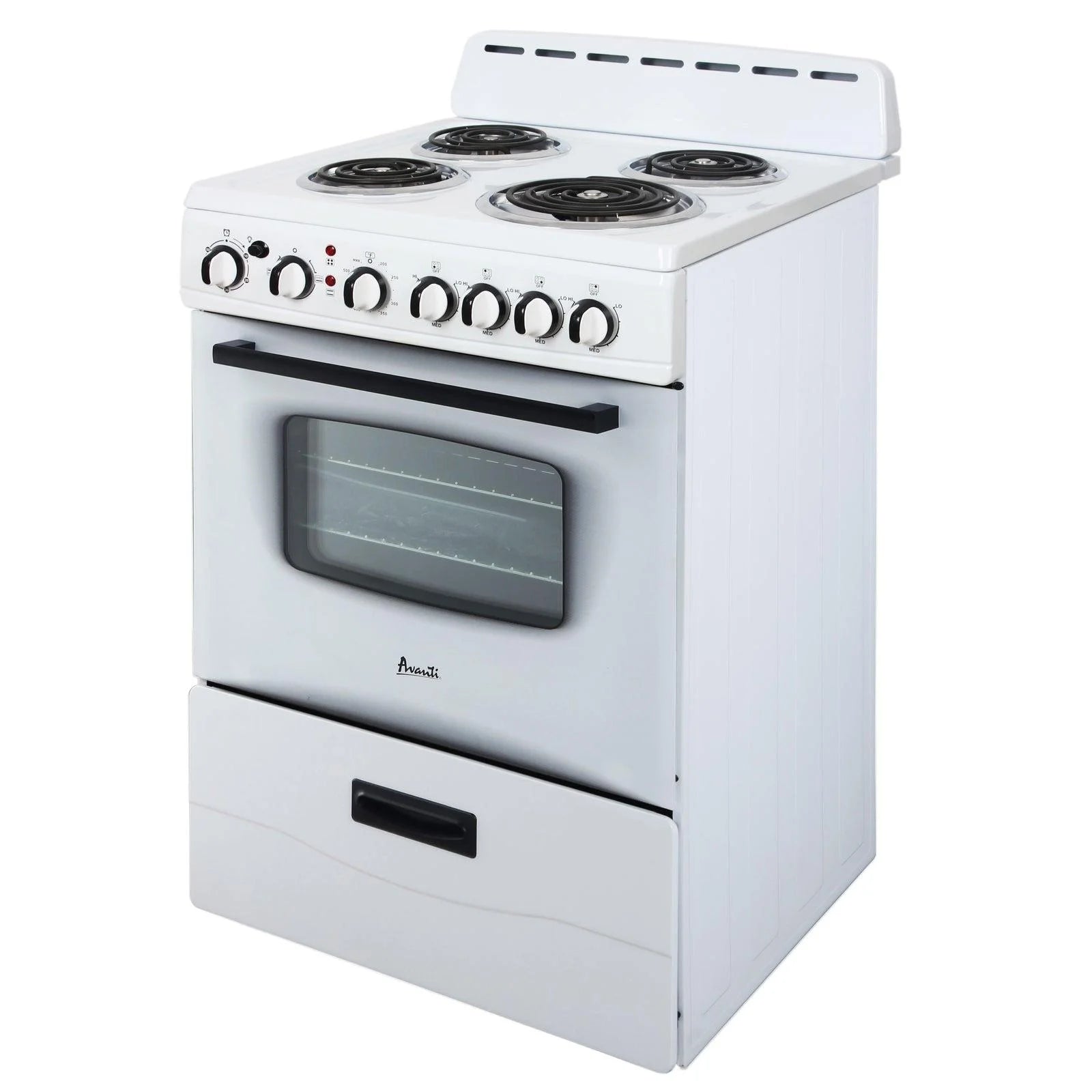 Avanti 24 Inch 2.6 cu ft Double Oven Electric Range in Black