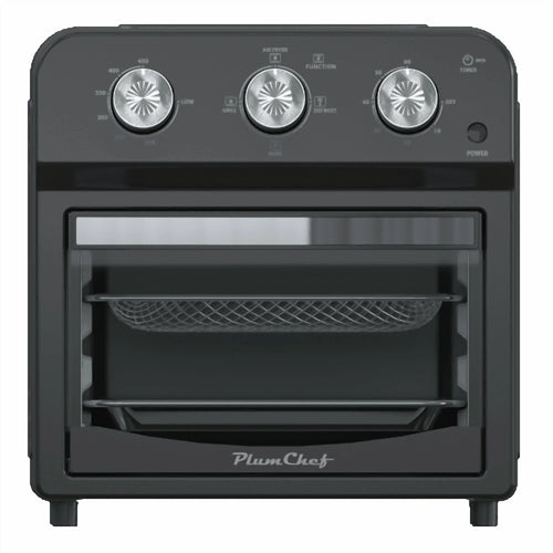 12.5 Quart Air Fryer Convection Toaster Oven, 1500W, 4 Cooking Modes, 7-in-1 Multifunction with Roast, Bake, Grill, Broil, Toast, Dehydrate, Defrost, Stainless Steel, Black