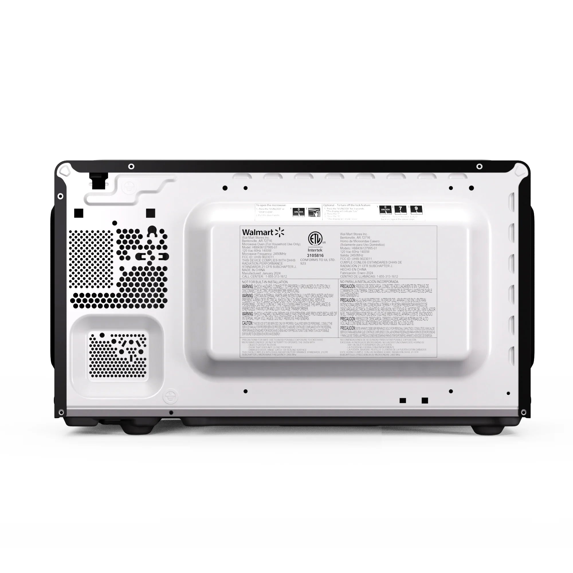 Hamilton Beach 0.9 Cu ft Countertop Microwave Oven, 900 Watts, Stainless Steel, New