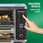 PowerXL SmartSynx Dual Door Oven, 8 Quick-Touch Cooking Presets including Air Fry, Toast, Bake, Broil, Reheat and More Cook 2 Different Foods at the Same Time, Large Capacity & Adjustable Temperature