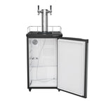 Edgestar Kc2000twin 20" Wide Dual Tap Kegerator For Full Size Kegs - Black