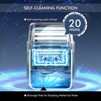 Portable Ice Maker 40Lbs/24H Countertop Self-Cleaning with Ice Scoop and Basket