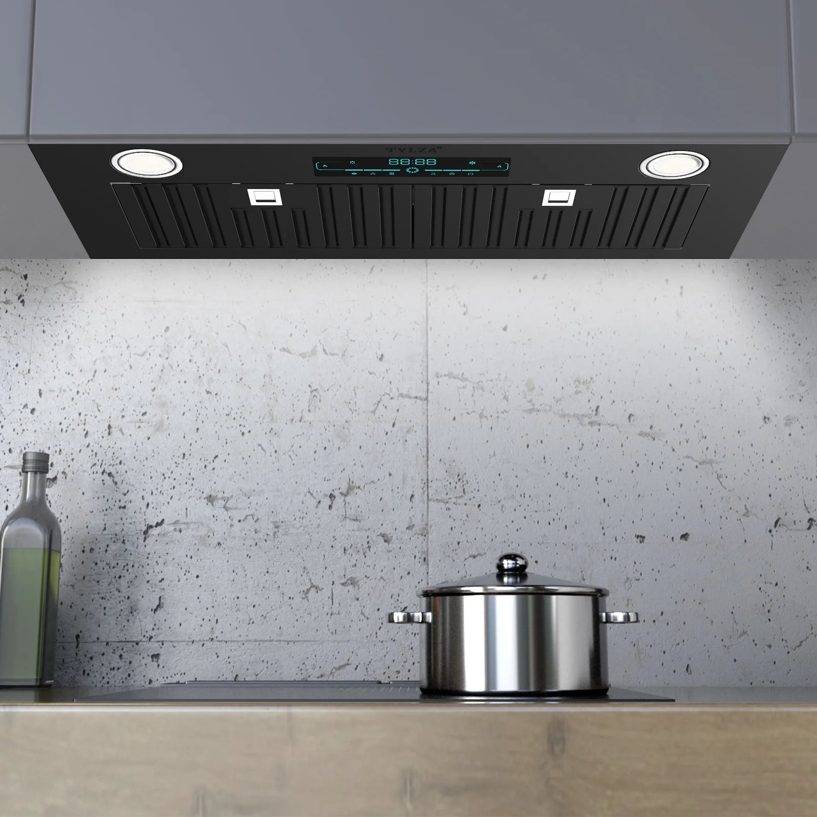 30" Under Cabinet Range Hood Kitchen Stove Vent Hood, with 900 CFM, 4 Speed Gesture Sensing&Touch Control Panel