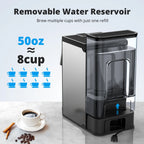 AIRMSEN 4 in 1 Single Serve Coffee Maker with Grinder, K Cup Coffee Machine Compatible with Grounds and Beans, Instant Coffee Pot with 5 Grind Levels & 6-14oz Cup Sizes, BPA-Free