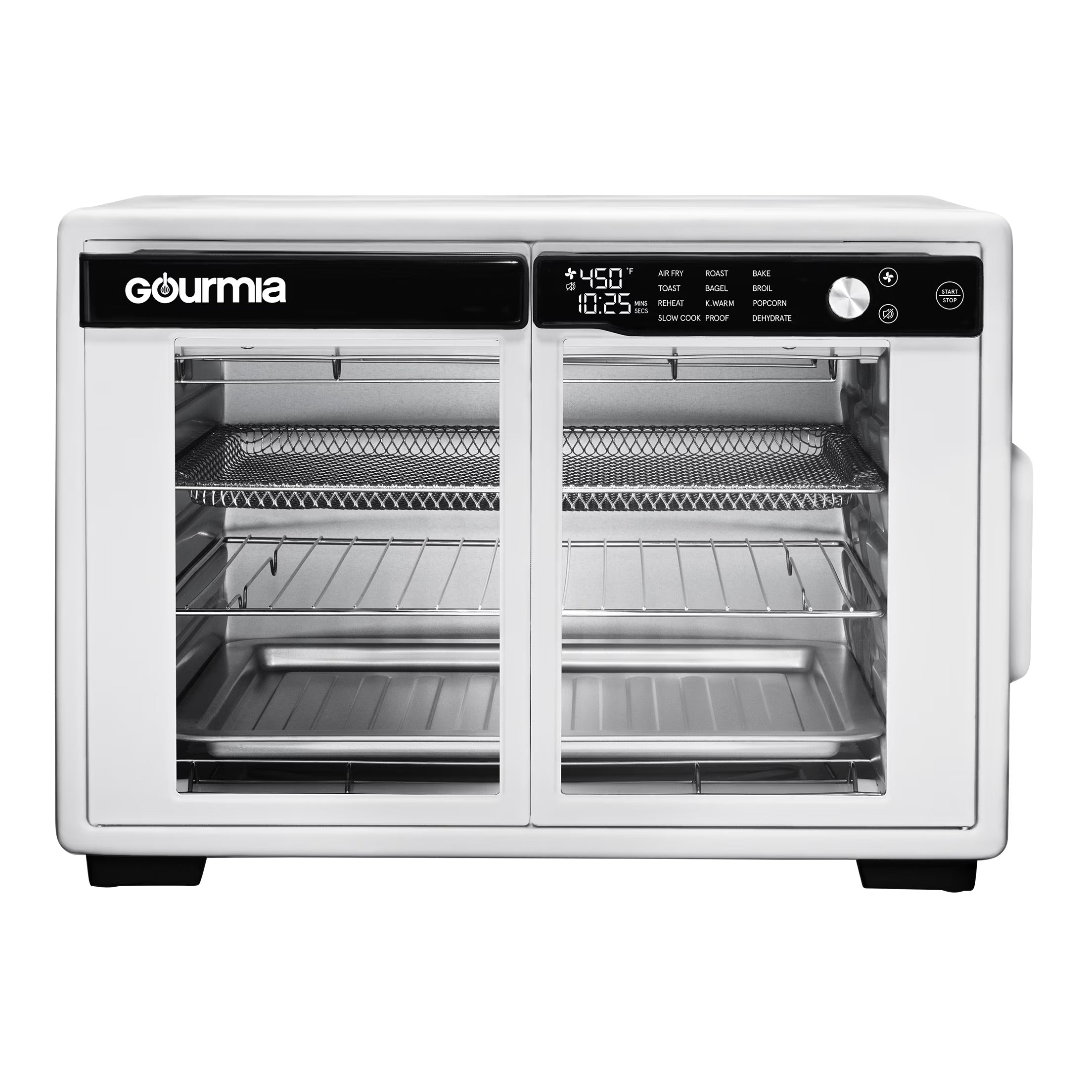 Gourmia 1700W 9-Slice Digital Toaster Oven Air Fryer, 12 Cooking Preset, 35L, Stainless Steel