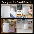 WANAI Chest Freezer 3.5 Cu.ft, Deep Freezer with Top Open Door ,White