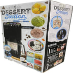 Food Genie: Dessert Station - Black - 11-In-1 Ice Cream & Frozen Treat Maker, (3) 16oz Tubs, Create Sorbet-Milkshakes-Drinks & More, Dual-Drive Motors