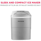 Frigidaire 26lbs. Portable Countertop Ice Maker (Bullet Ice)- Silver