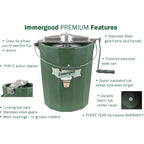 Immergood Amish Made Hand Crank Home Made Ice Cream Freezer Maker, 6 Quart