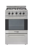 Unique Prestige 24�?2.3 cu ft Double Oven Gas Range in White