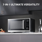 TOSHIBA 7-in-1 Countertop Microwave Oven Air Fryer Combo, Inverter, Convection, Broil, Speedy Combi, Even Defrost, Humidity Sensor, Mute Function, 27 Auto Menu&47 Recipes, 1.0 cu.ft/30QT, 1000W